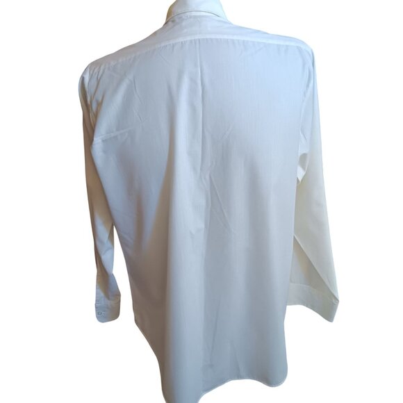 Large Vintage 1970's Towncraft Shirt Mens White Dacron Polyester Penneys - Picture 5 of 6